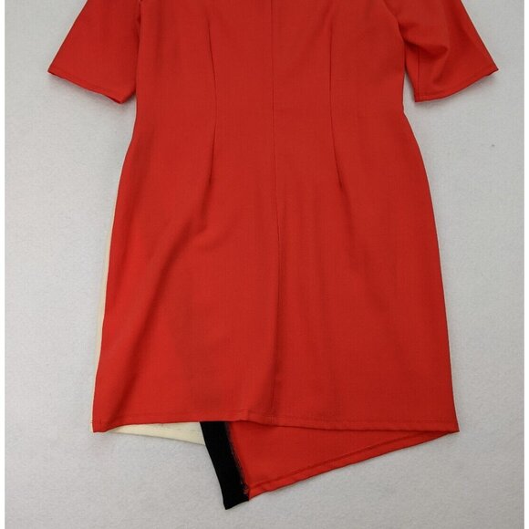 Signature by Robbie Bee Women's Dress Size 14 Orange Sheath - Picture 12 of 15